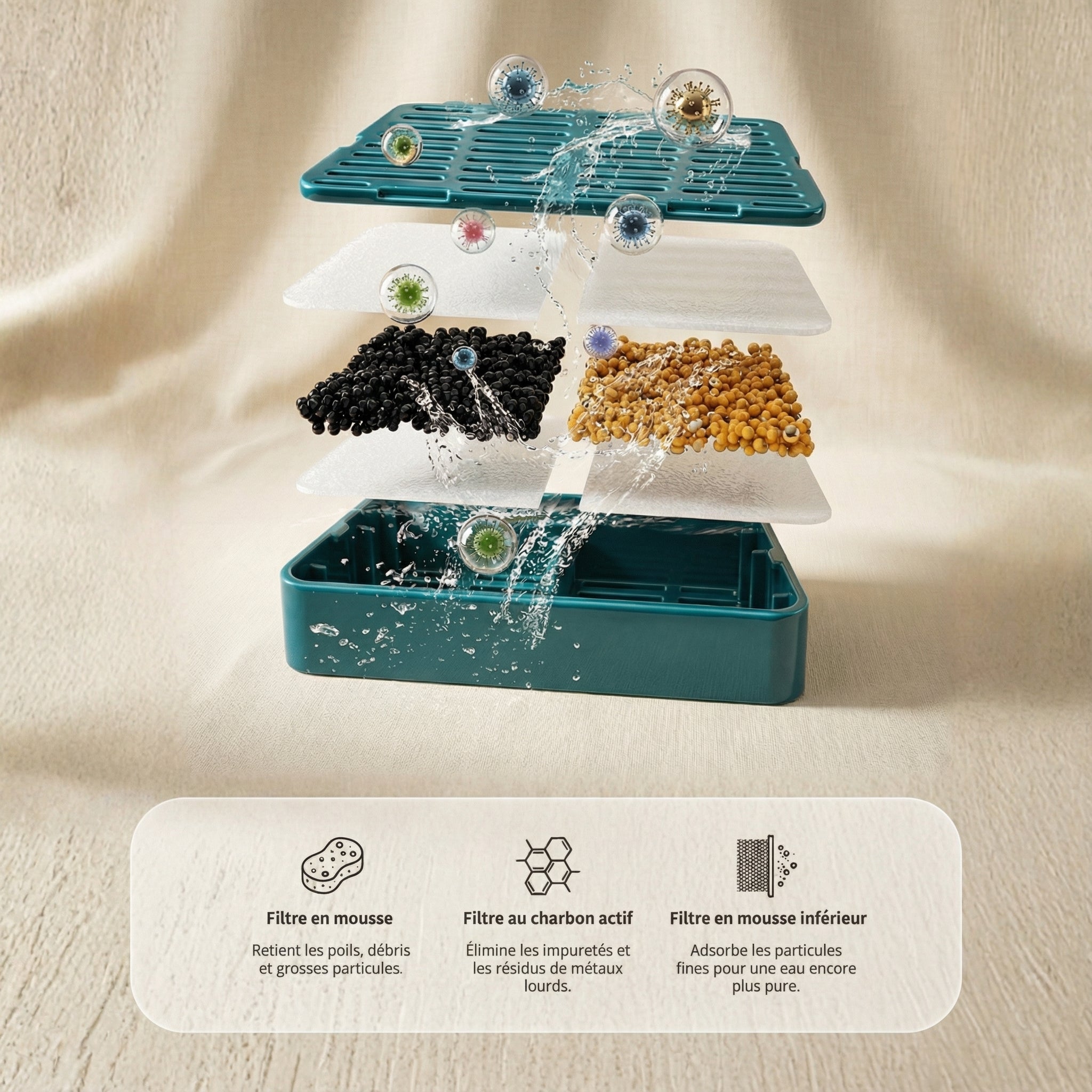 Fontis™ — Fontaine Filtrante Sans Fil pour Chat