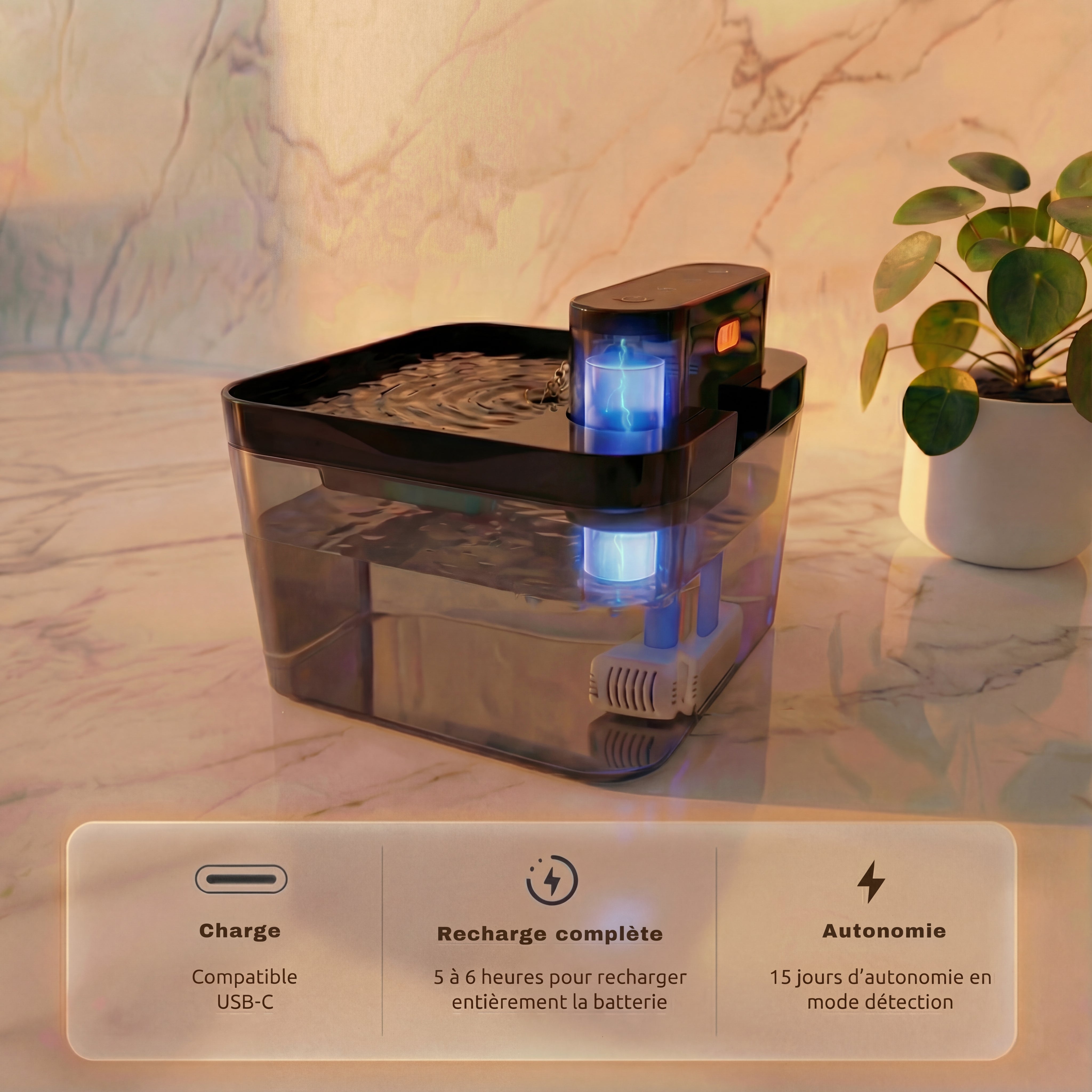 Fontis™ — Fontaine Filtrante Sans Fil pour Chat